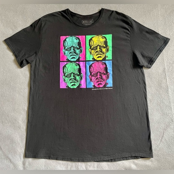 Universal Studios Monsters Frankenstein Men’s T-Shirt Black Size XXL - Picture 1 of 6